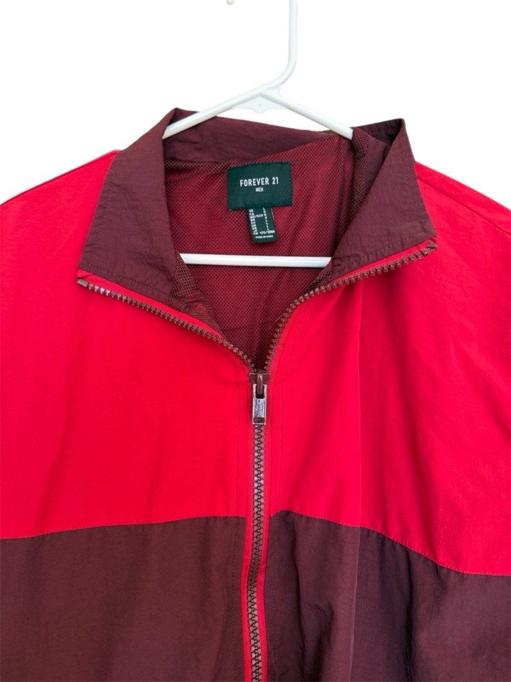 Forever 21 Red & Burgundy Colorblock Lightweight Jacket and matching pants - Picture 2 of 9